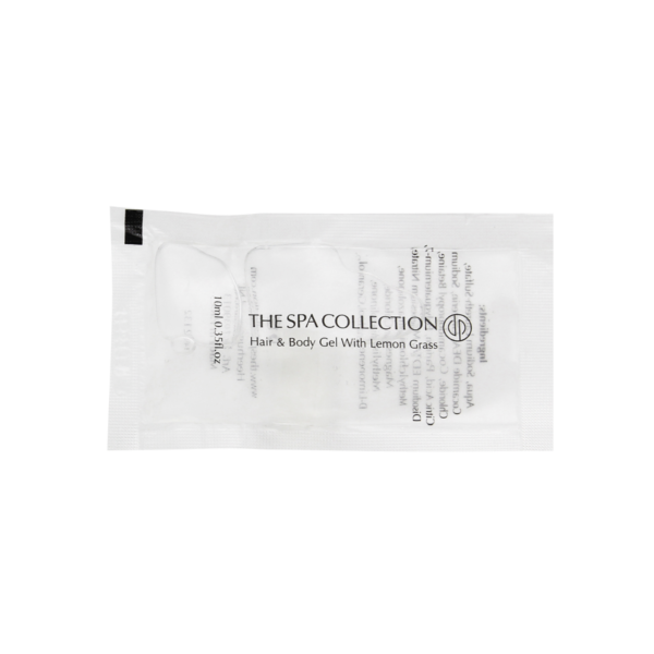 HAIR AND BODY GEL -THE SPA COLLECTION LEMONGRASS 10ML SACHET (1000 stuks)