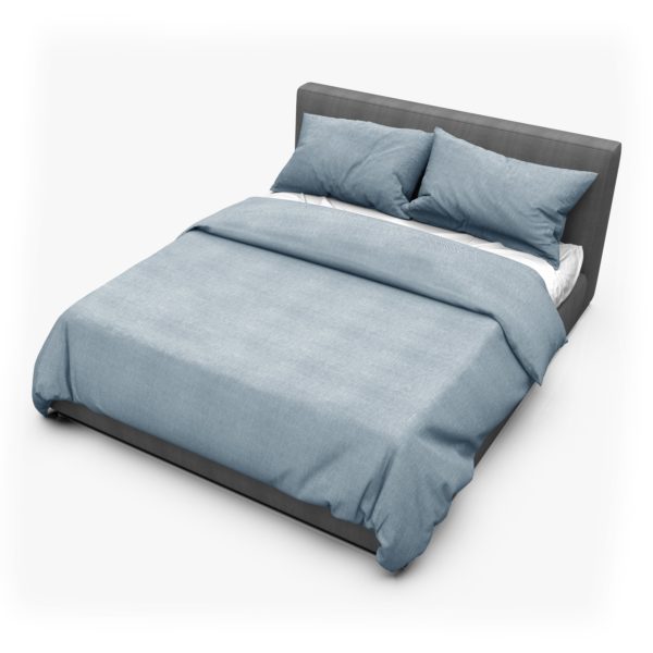 Lino bedlinnen blauw